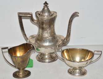 3 PC. STERLING DEMITASSE SET