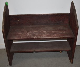 PRIMATIVE PAINTED PINE BUCKET BENCH