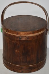 LG. WOODEN FIRKIN