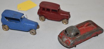 LOT (3) VINTAGE TOY CARS