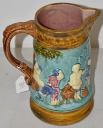 8 3/4' FRENCH MAJOLICA PITCHER