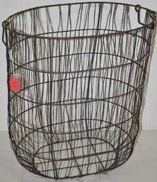 VINTAGE TALL WIRE BASKET