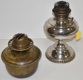 (2) VINTAGE OIL LAMPS