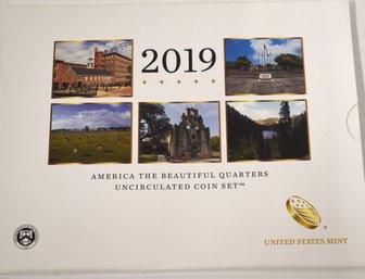 2019 UNCIRCULATED AMERICA THE BEAUTIFUL COIN SET