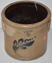 DECORATED 2 GAL J.S. TAFT STONEWARE CROCK