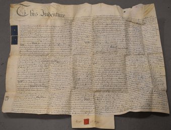 18TH CENT ENGLISH INDENTURE ON VELLUM