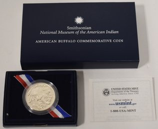 2001 - D SMITHSONIAN AMERICAN INDIAN UNCIRCULATED SILVER DOLLAR