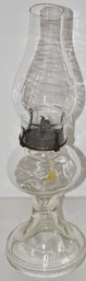 CLEAR GLASS OIL LAMP W/ CHIMNEY