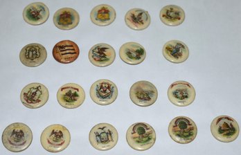 SHEET VINTAGE PIN-BACK BUTTONS