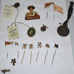 SHEET VINTAGE STICK PINS & PINS