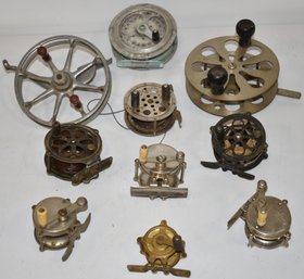 LOT (10) VINTAGE FISHING REELS