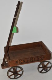 VINTAGE EXPRESS TOY WOODEN WAGON