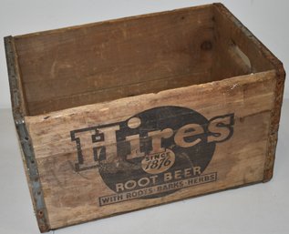 VINTAGE WOODEN HIRES ROOTBEER CRATE