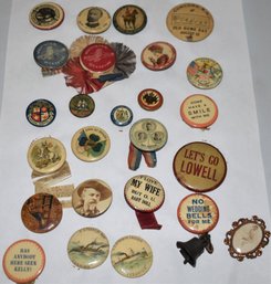 SHEET VINTAGE PIN-BACK BUTTONS