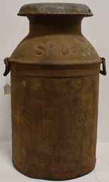 GALVANIZED MILK CAN