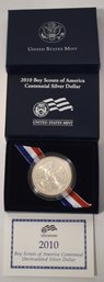 2010 BOY SCOUTS OF AMERICA UNCIRCULATED SILVER DOLLAR