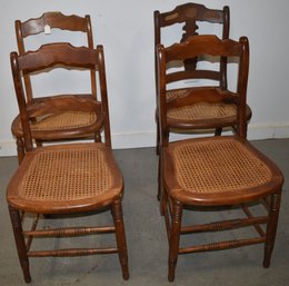 SET (4) VICTORIAN WALNUT CHAIRS