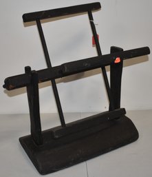 PRIMATIVE PAINTED WOODEN YARN WINDER
