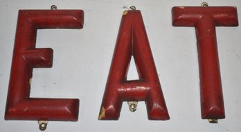 VINTAGE PAINTED WOODEN LETTERS