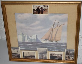 DONALD MACMILLAN SIGNED SHIP PRINT