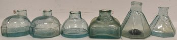 LOT (6) AQUA INK BOTTLES