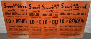 (8) VINTAGE KEENE THEATRE BROADSIDES