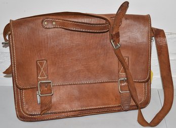 VINTAGE LEATHER MESSENGER BAG