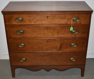 N.E. INLAID HEPPELWHITE 4 DRAWER CHEST