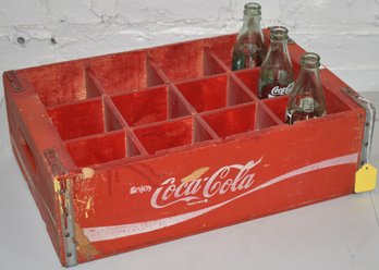 VINTAGE COCA COLA TRAY W/ BOTTLES