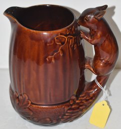 ENGLISH POTTERY SQUIRREL PITCHER