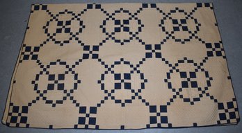 (2) BLUE & WHITE IRISH CHAIN QUILTS