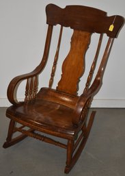 19TH CENT PINE LINCOLN ROCKER