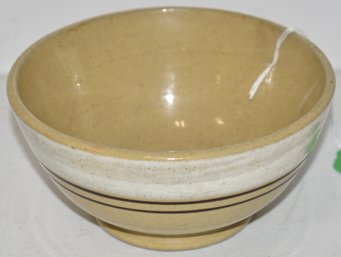 6' YELLOWARE BANDED BOWL