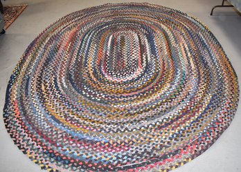 LARGE OVAL ROOMSIZED BRAIDED RUG