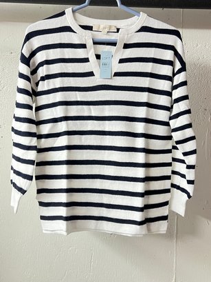 Loft Blue And White Sweater - XS NWT