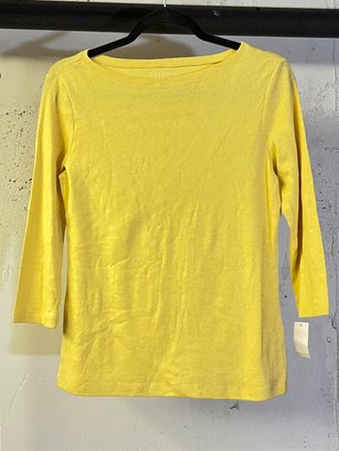 Talbots Yellow Top - S NWT