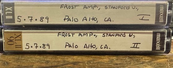2 GRATEFUL DEAD CONCERT TAPES! 5/7/89 Frost Amp Palo Alto , CA. Tapes I & II.