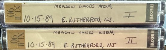 2 GRATEFUL DEAD CONCERT TAPES! Meadow Lands Arena E. Rutherford, Nj. 10.15.89 Tapes I & II. Bootleg