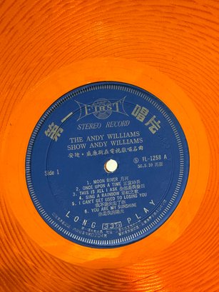 Import The Andy Williams Show Orange Vinyl LP RECORD