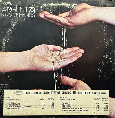 Argent Ring Of Hands Promo E/e Lp Record