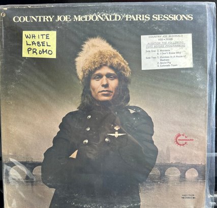 Country Joe McDonald Paris Sessions WLP White Label Promo