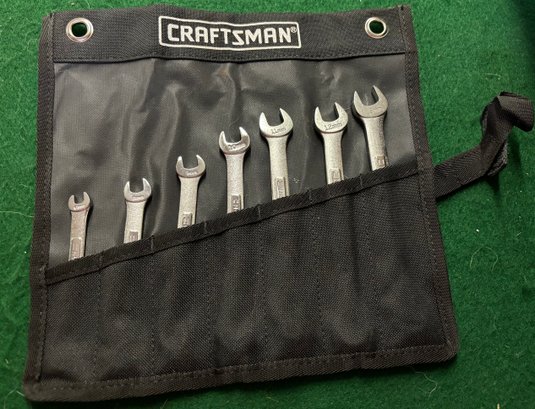 7 Piece Craftsman Wrench With Roll Up Velcro Style Case  - SAE Open End - Offset Open End Lock