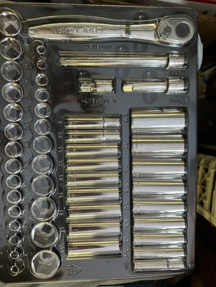SAE & Metric 49 Piece Craftsman Set W/standard And Deep Sockets, Ext. &  Ratchet. Like New. Gift Quality.