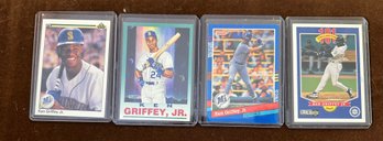 4 KEN GRIFFEY JR. ROOKIE CARDS