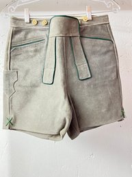 Vintage Austrian Lederhosen Leather Shorts Grey /Oktoberfest