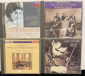Four Music CDs Elvis Costello Rossini Nigel Kennedy Bach