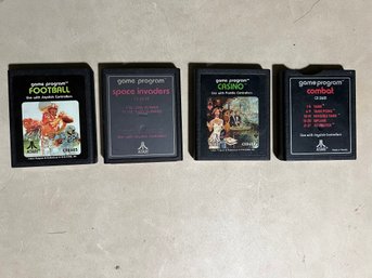 4 PC Atari Game Set - Football, Combat, Casino And Space Invaders