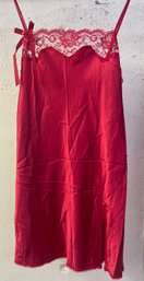 Victoria Secret Silk Red Slip/Lingerie S