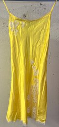 Victoria Secret Yellow Silk Slip/Lingerie S