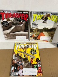 Lot Of 3 Thrasher Magazines - November 2011, December 2011 And January 2012